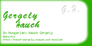 gergely hauch business card